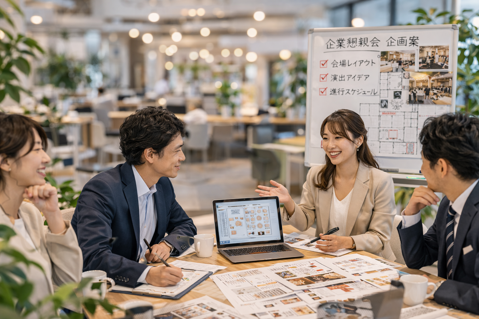 企業懇親会の企画打ち合わせイメージ