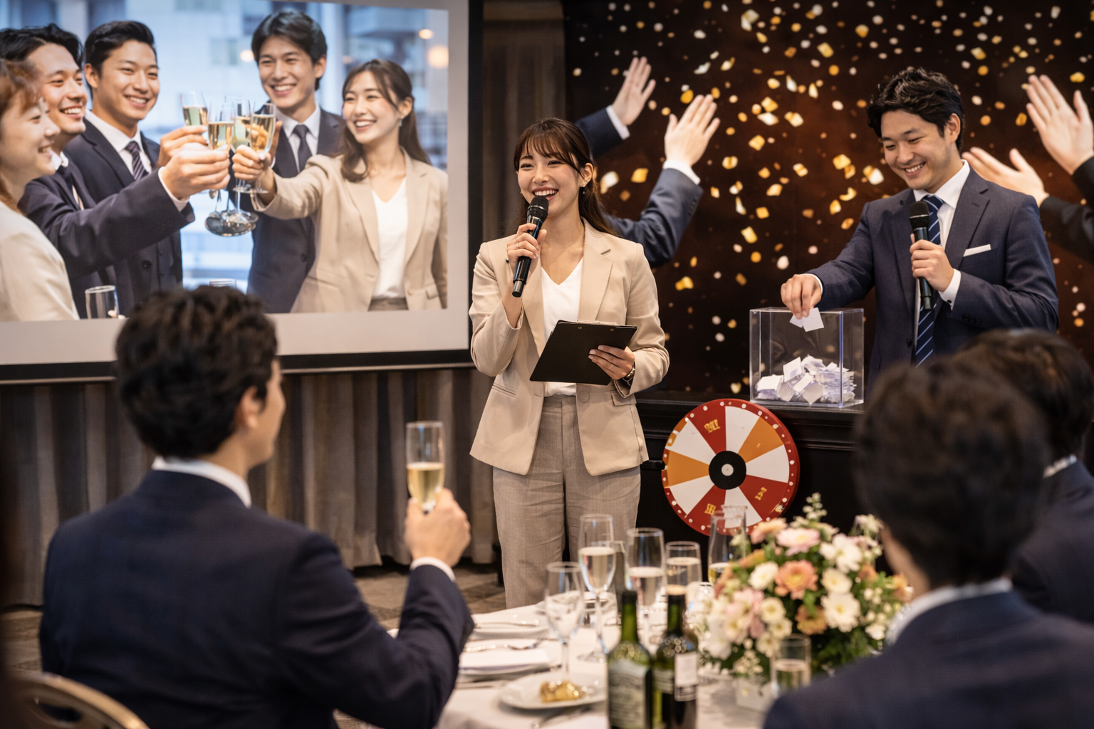 映像演出や司会進行のイメージ